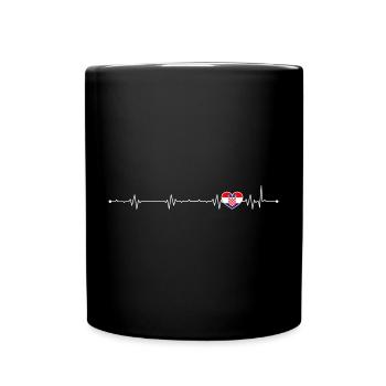 Croatian Heartbeat Flag - Full Colour Mug - black - Front
