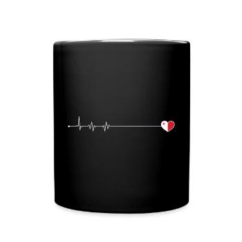 Pulse Heartbeat Icon - Full Colour Mug - black - Front