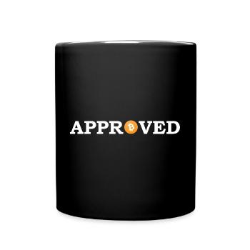 Bitcoin est approuvé - Mug uni - noir - Devant