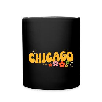 Chicago 70er Jahre Hippie - Tasse einfarbig - Schwarz - Vorne