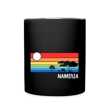 Namibia Afrika Savanne Safari Urlaub - Tasse einfarbig - Schwarz - Vorne