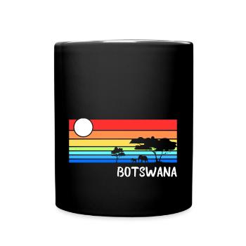 Botswana Afrika Botsuana Savanne Safari Urlaub - Tasse einfarbig - Schwarz - Vorne