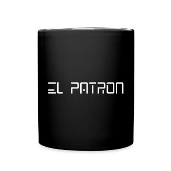 El Patron Typography – Cool Leader Motif - Full Colour Mug - black - Front