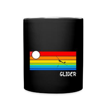 Segelflugzeug Segelfliegen Segelflieger - Tasse einfarbig - Schwarz - Vorne