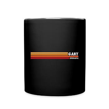 Vintage 1980s Graphic Style Athletic Gary Indiana - Tasse einfarbig - Schwarz - Vorne