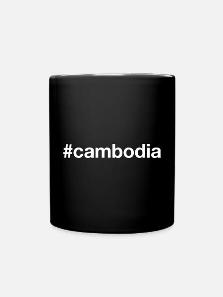 CAMBODIA Kambodscha Hashtag - Tasse einfarbig - Schwarz