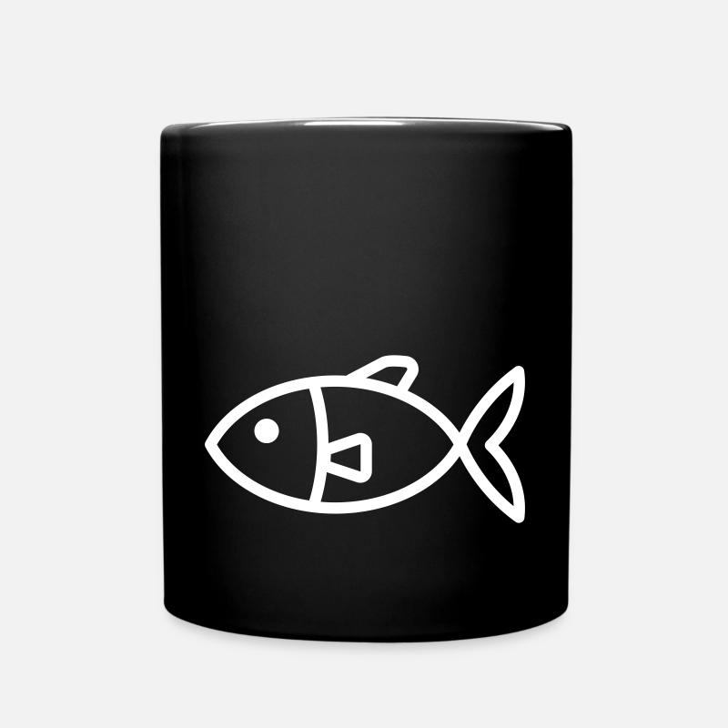 Fish Icon - Full Colour Mug - black