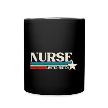 Krankenschwester Nurse Life - Tasse einfarbig - Schwarz - Vorne