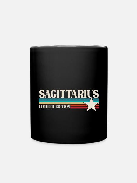Sternzeichen Schütze - Tasse einfarbig - Schwarz