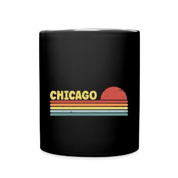 Chicago 70er Jahre Hippie - Tasse einfarbig - Schwarz - Vorne