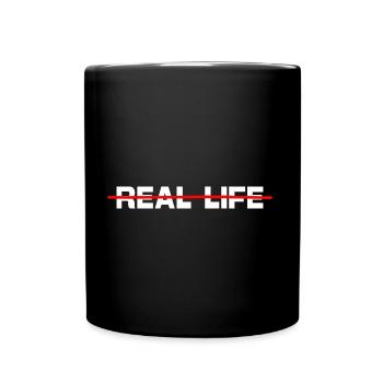 gamer "no real life" online nerd - Tasse einfarbig - Schwarz - Vorne