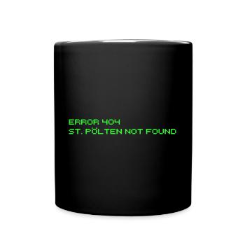 error 404 - St Pölten not found - Tasse einfarbig - Schwarz - Vorne