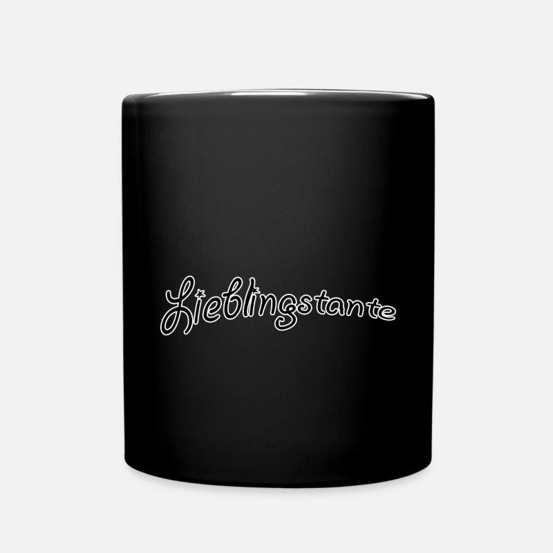 Lieblingstante - Tasse einfarbig - Schwarz