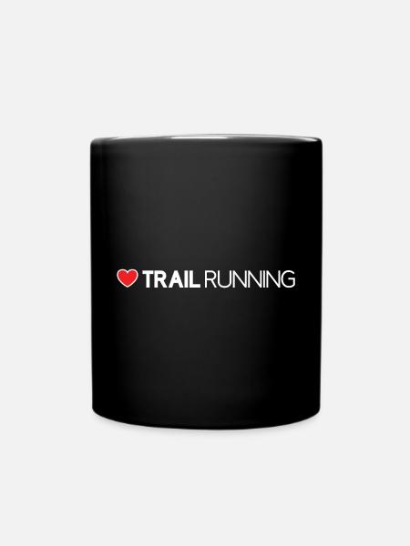 Ich liebe Trailrunning - Tasse einfarbig - Schwarz