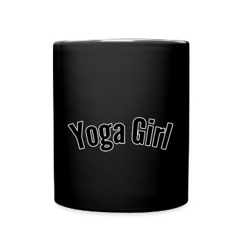 Yoga girl - Full Colour Mug - black - Front