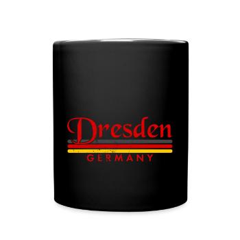 Dresden Germany DDR GDR Ossi Osten - Tasse einfarbig - Schwarz - Vorne