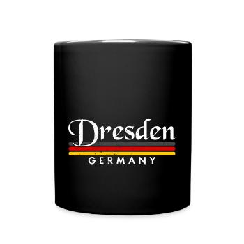 Dresden Germany DDR GDR Ossi Osten - Tasse einfarbig - Schwarz - Vorne