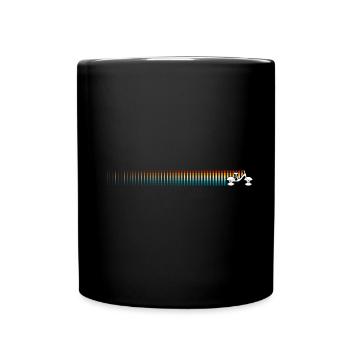 Gestreifte Horizont-Silhouette - Tasse einfarbig - Schwarz - Vorne