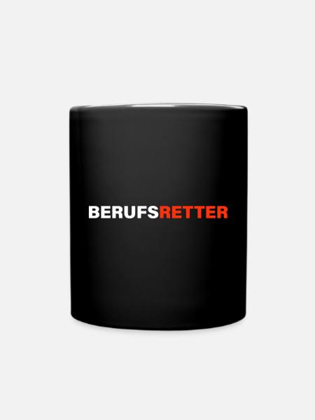Berufsretter - Tasse einfarbig - Schwarz