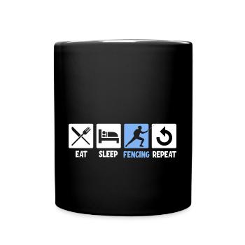 Fechten - Tasse einfarbig - Schwarz - Vorne