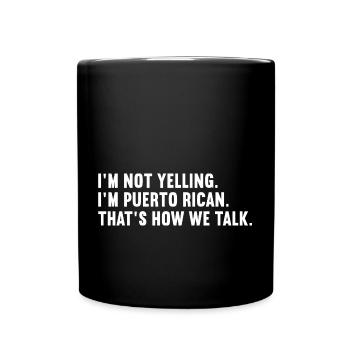 Puerto Rico - Tasse einfarbig - Schwarz - Vorne