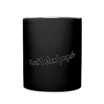 Je ne supporte pas les gens - Mug uni - noir - Devant