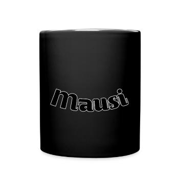 Mausi - Tasse einfarbig - Schwarz - Vorne