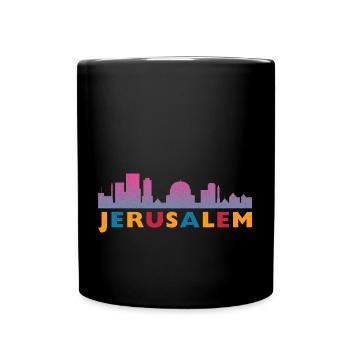 Jerusalem Tel Aviv Israel IDF Jewish Judah - Full Colour Mug - black - Front