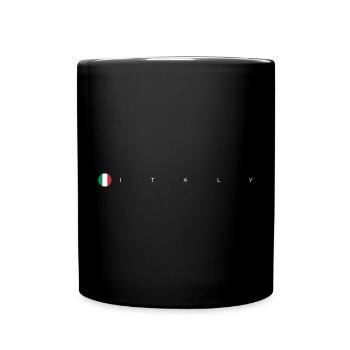 Drapeau de l’Italie - Mug uni - noir - Devant
