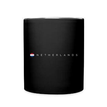 Drapeau des Pays-Bas - Mug uni - noir - Devant