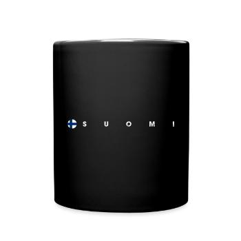 Suomi Flagge - Tasse einfarbig - Schwarz - Vorne