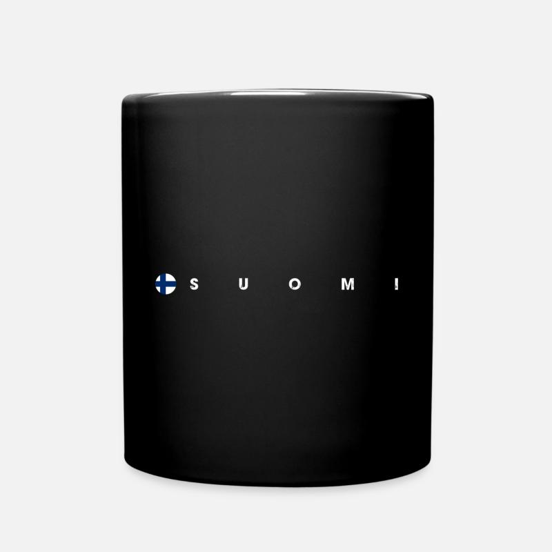 Suomi Flagge - Tasse einfarbig - Schwarz
