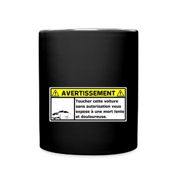 Warning - Full Colour Mug - black - Front