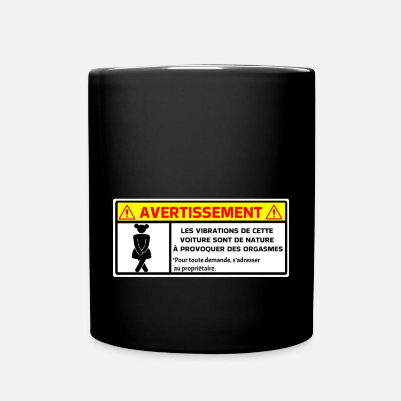 Warnung - Tasse einfarbig - Schwarz