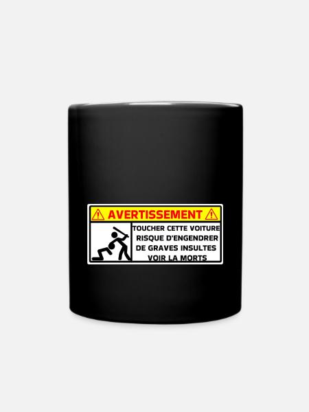 Warnung - Tasse einfarbig - Schwarz