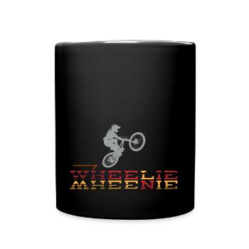 course Wheelie Wheenie motard gris - Mug uni - noir - Devant