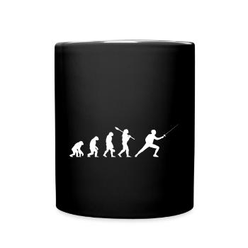 Fechten Evolution - Tasse einfarbig - Schwarz - Vorne