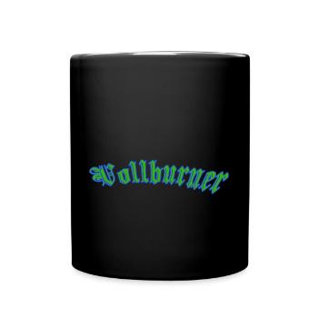 Vollburner - Tasse einfarbig - Schwarz - Vorne