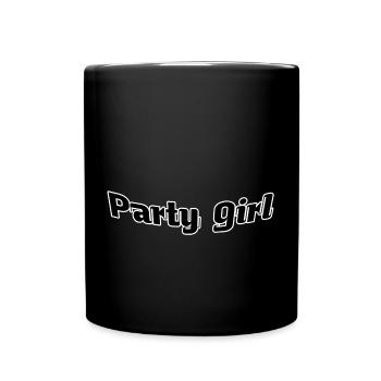 Party girl - Tasse einfarbig - Schwarz - Vorne