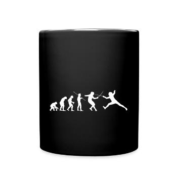 Fechten Evolution - Tasse einfarbig - Schwarz - Vorne