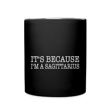 Zodiac sign Sagittarius - Full Colour Mug - black - Front