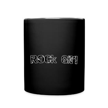 Rock girl - Full Colour Mug - black - Front