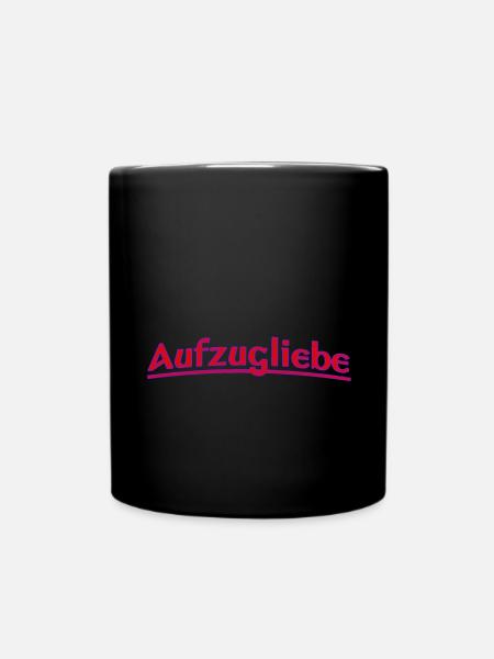 Aufzugliebe - Tasse einfarbig - Schwarz