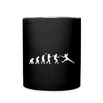 Fechten Evolution - Tasse einfarbig - Schwarz - Vorne
