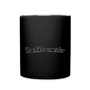 Konfliktvermeider - Tasse einfarbig - Schwarz - Vorne