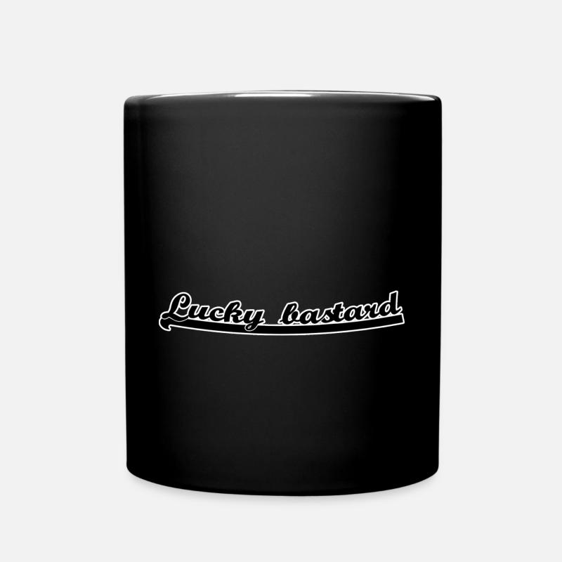 Lucky bastard - Tasse einfarbig - Schwarz