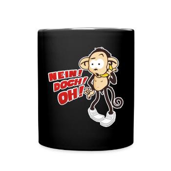 NEIN! DOCH! OH! Bananen! - Tasse einfarbig - Schwarz - Vorne