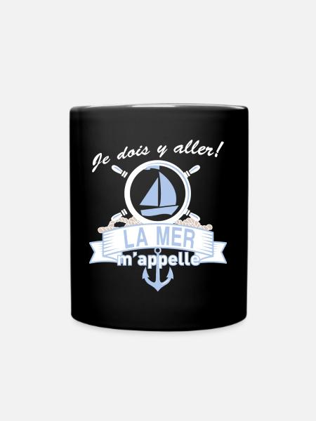 La mer m'appelle - Mug uni - noir