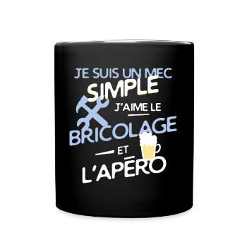 Bricolage - un mec simple - Mug uni - noir - Devant