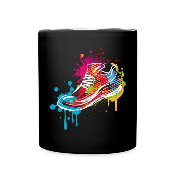 Sneaker Graffiti - Tasse einfarbig - Schwarz - Vorne